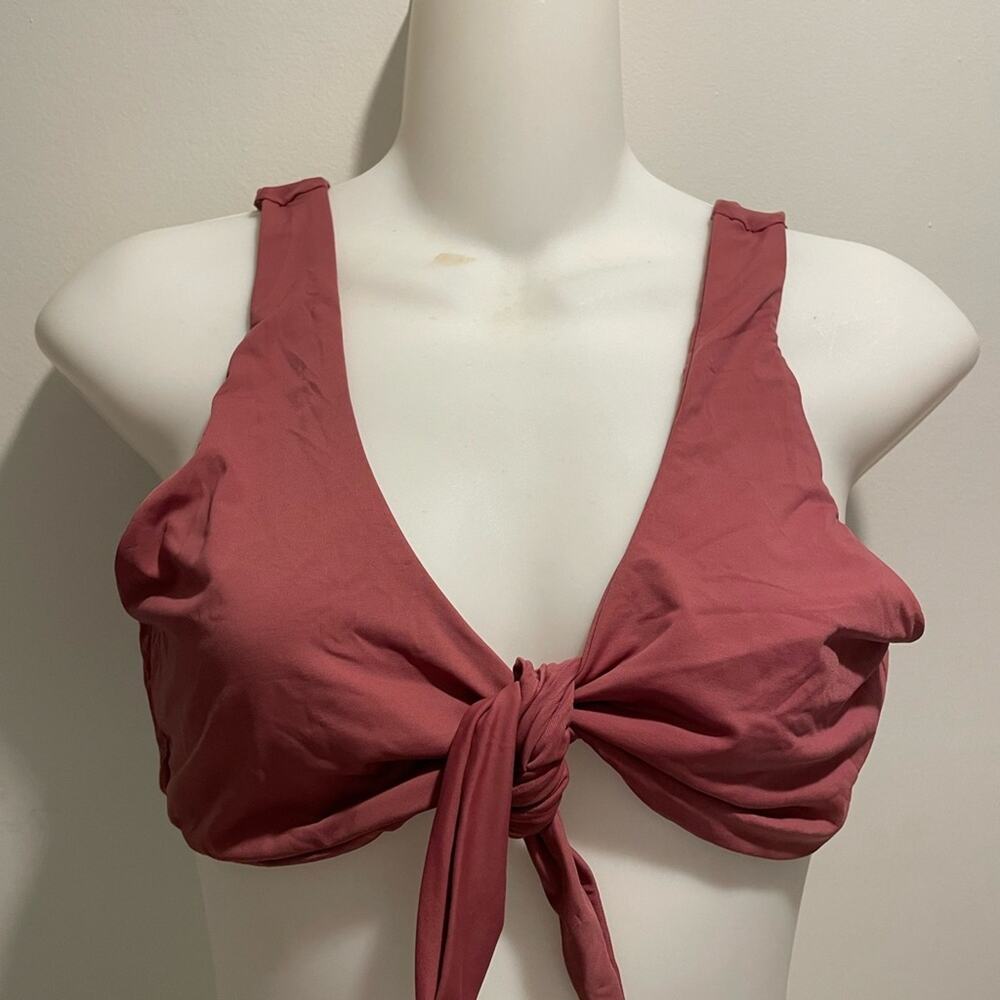 Dippin' Daisy's Swimwear Brand Size Medium Dusty Pink Bikini Top Tie Front